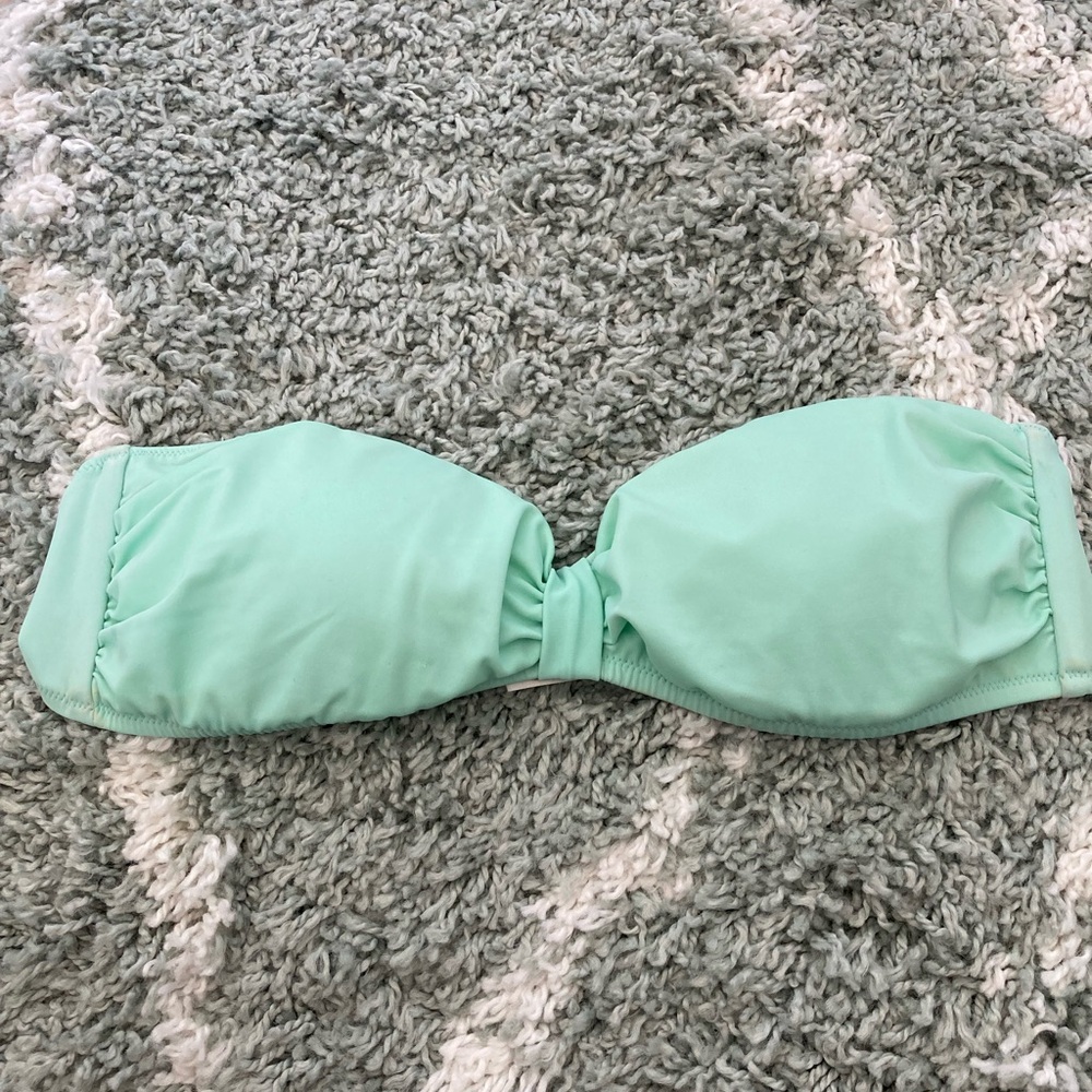 Mint Green Strapless Bikini Top